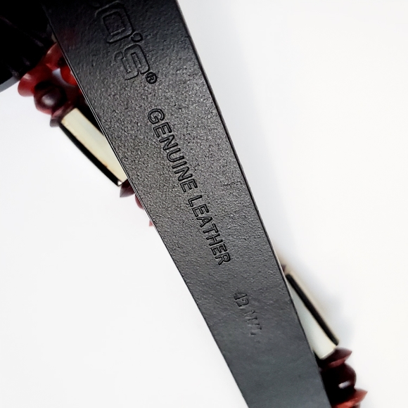 CHICOS black leather belt M/L - Picture 8 of 9